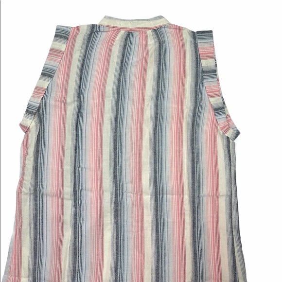 ⚡️SOLD⚡️Anthropologie Dress Striped High Low Tunic Shirtdress Cloth & Stone Pink - Picture 6 of 14